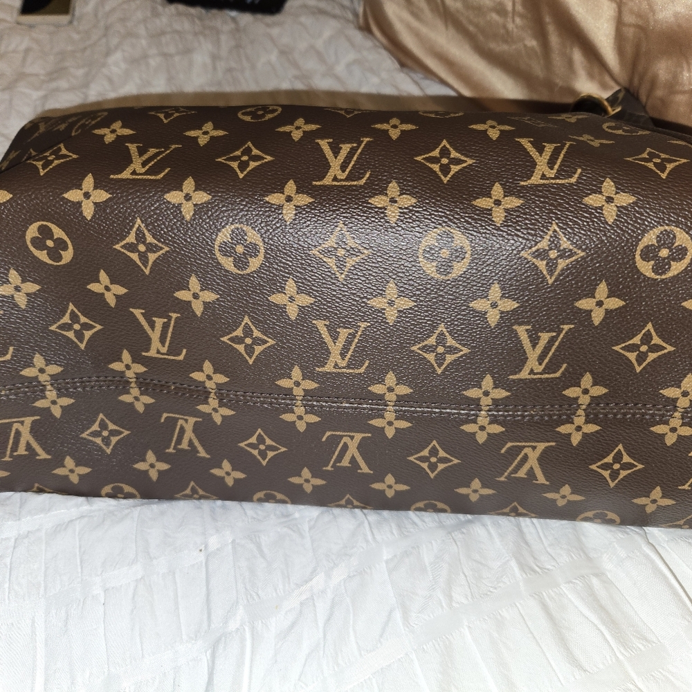 AUTHENTIC LOUIS VUITTON Classic Monogram in Brown and Tan GRACEFUL MM - Picture 12 of 17